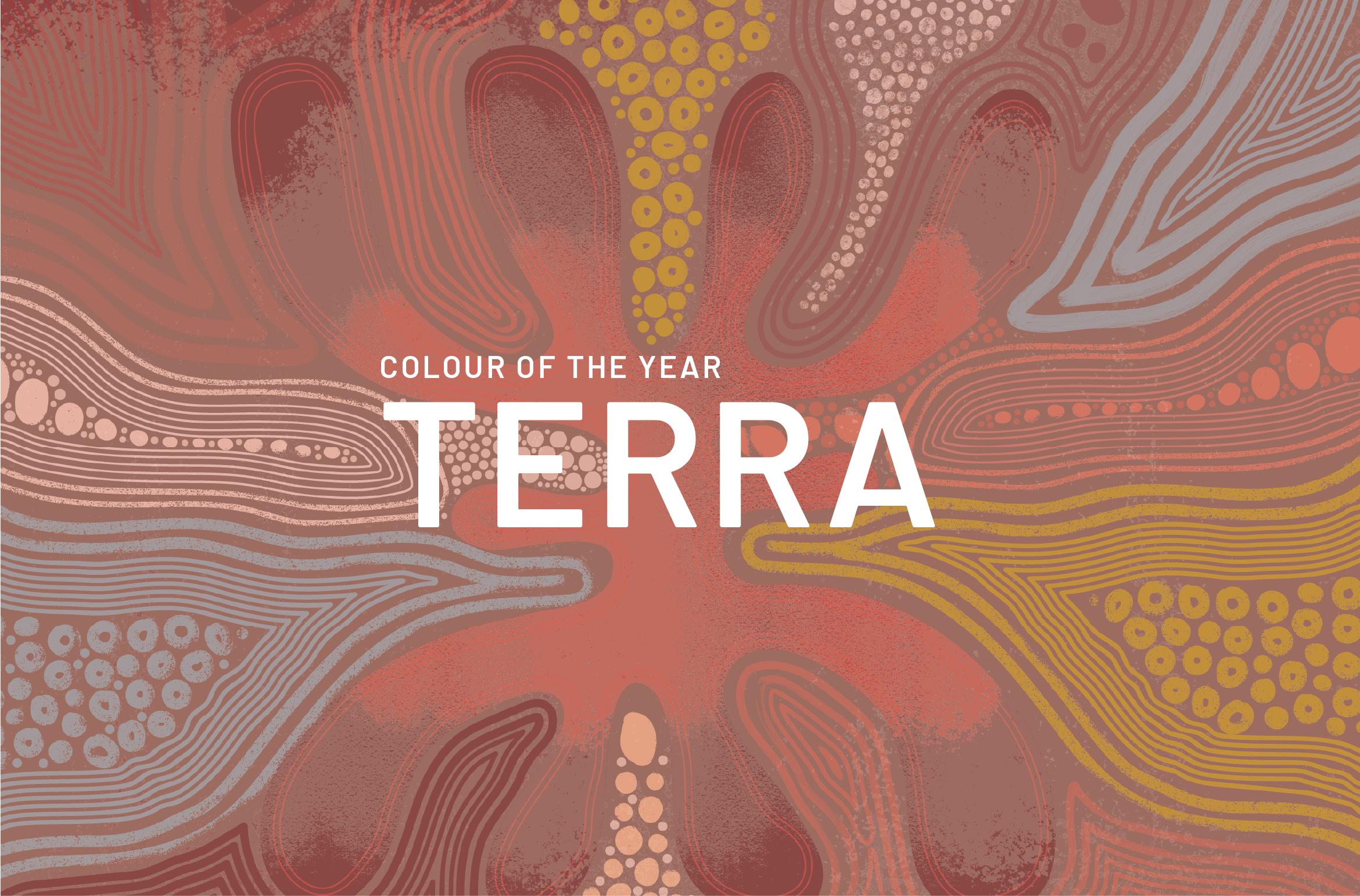 ColourNext 2024 Terra trend translated into earthy gradients and modular design elements