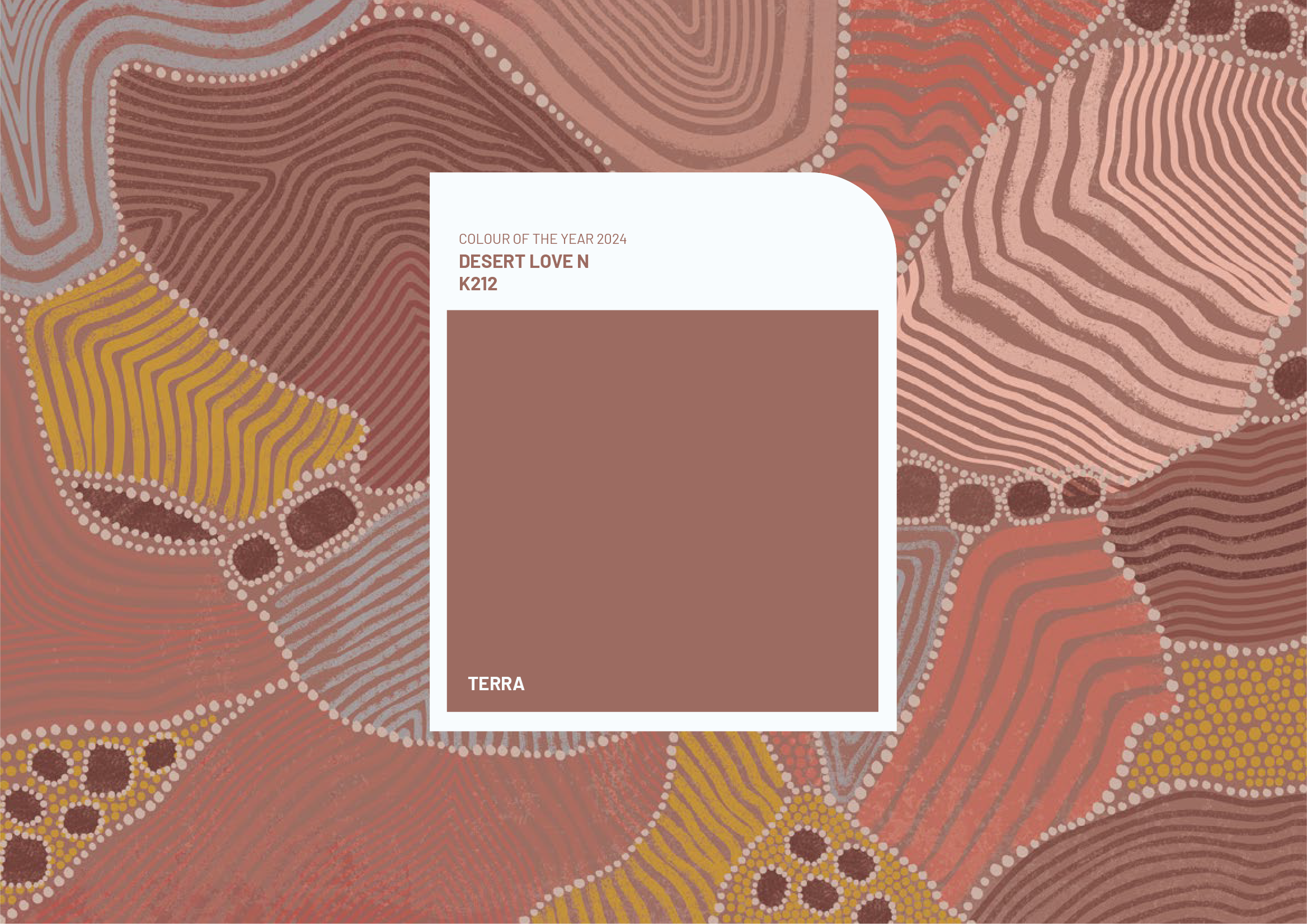 ColourNext 2024 Terra trend translated into earthy gradients and modular design elements