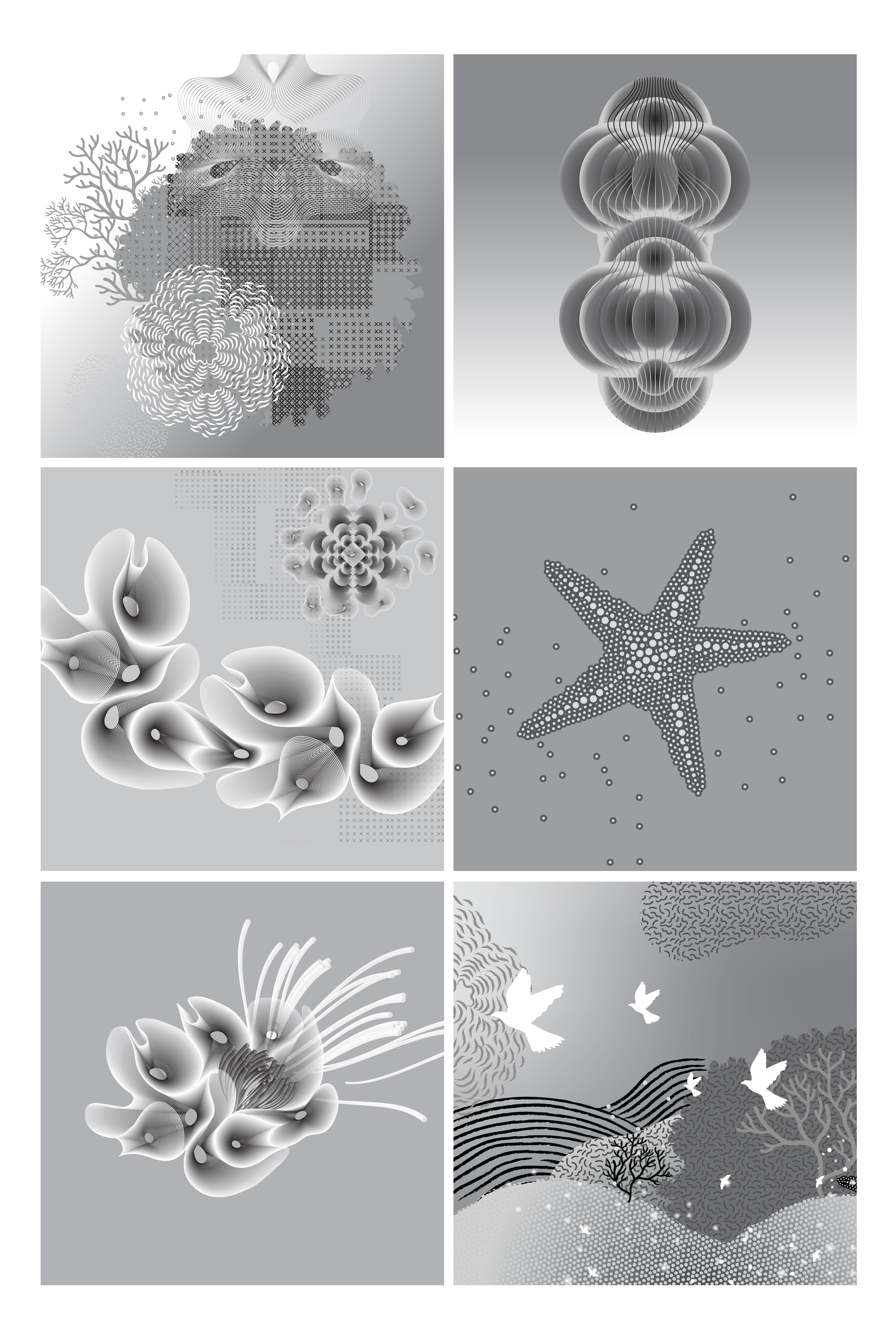 ColourNext 2023 Silver Escapade trend translated into modular design elements